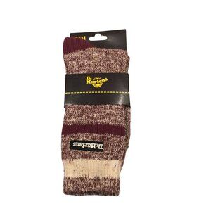 Dr Martens Ladies S/M 3-8 Oxblood Cream Confetti Marled Crew Socks